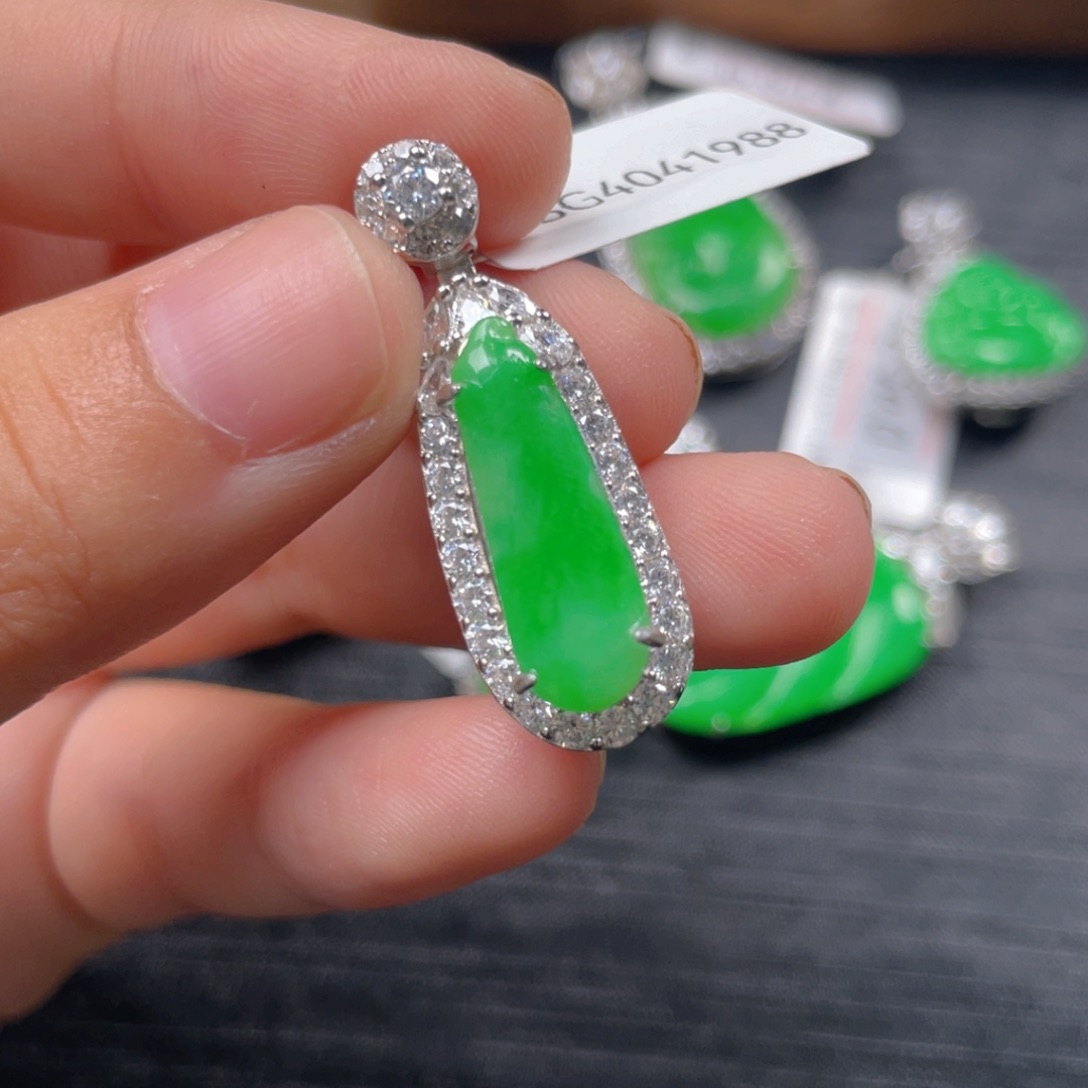 翡翠银S925镶嵌吊坠(不含链)n n n