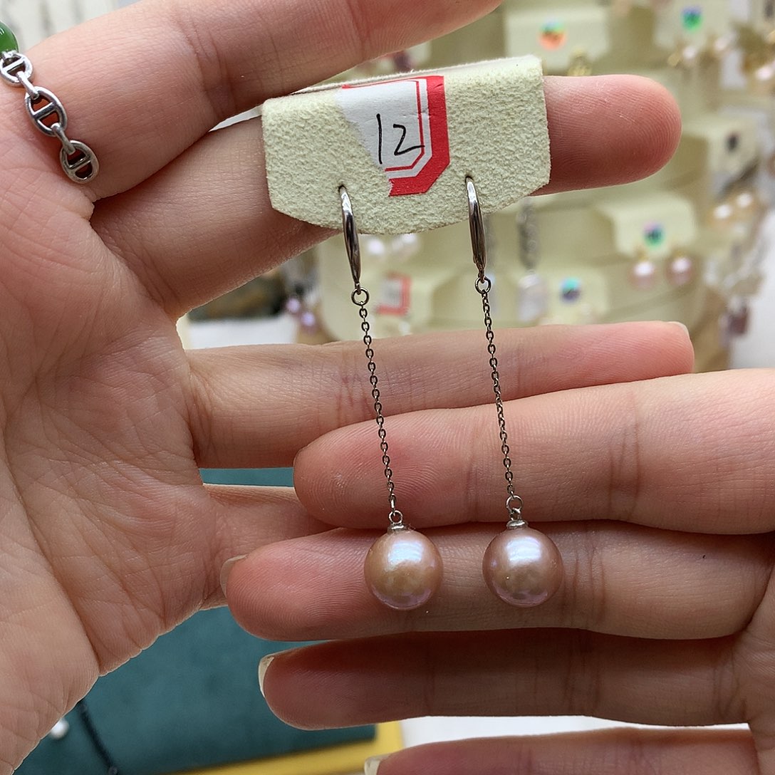 耳饰淡水珍珠银S925镶嵌