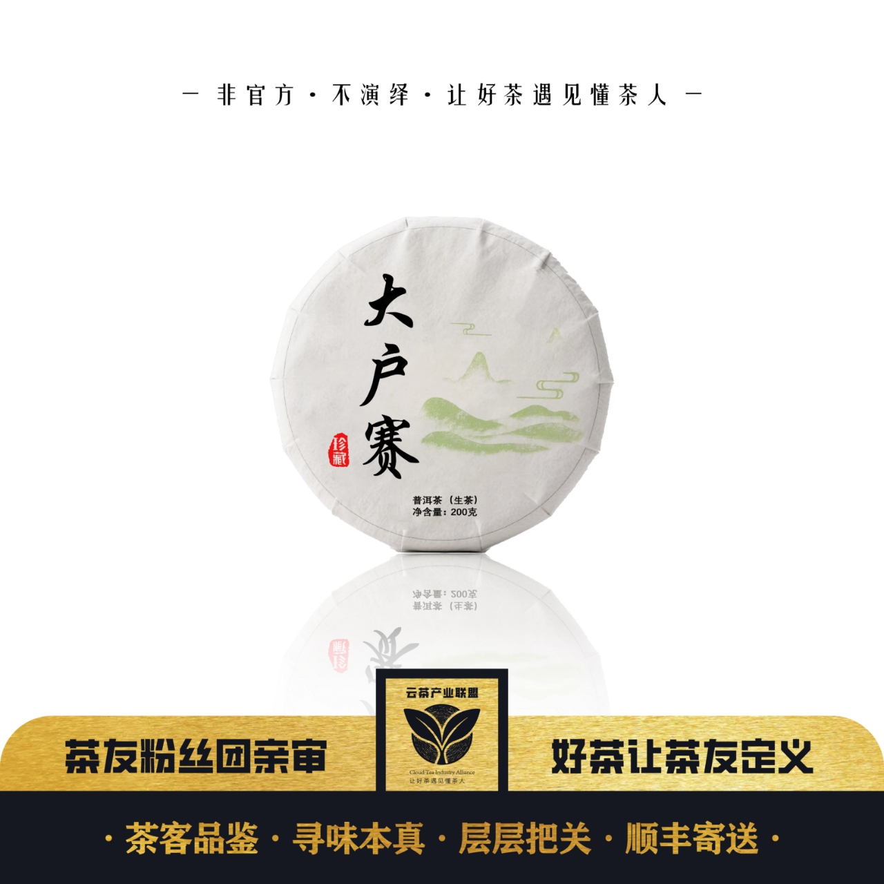 【大户赛54号】大户赛古树 2023年春茶古树混采生茶200克古树饼茶 