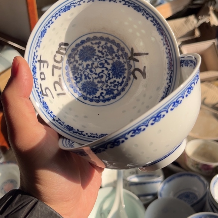 陶碗景德镇高温细白瓷餐具