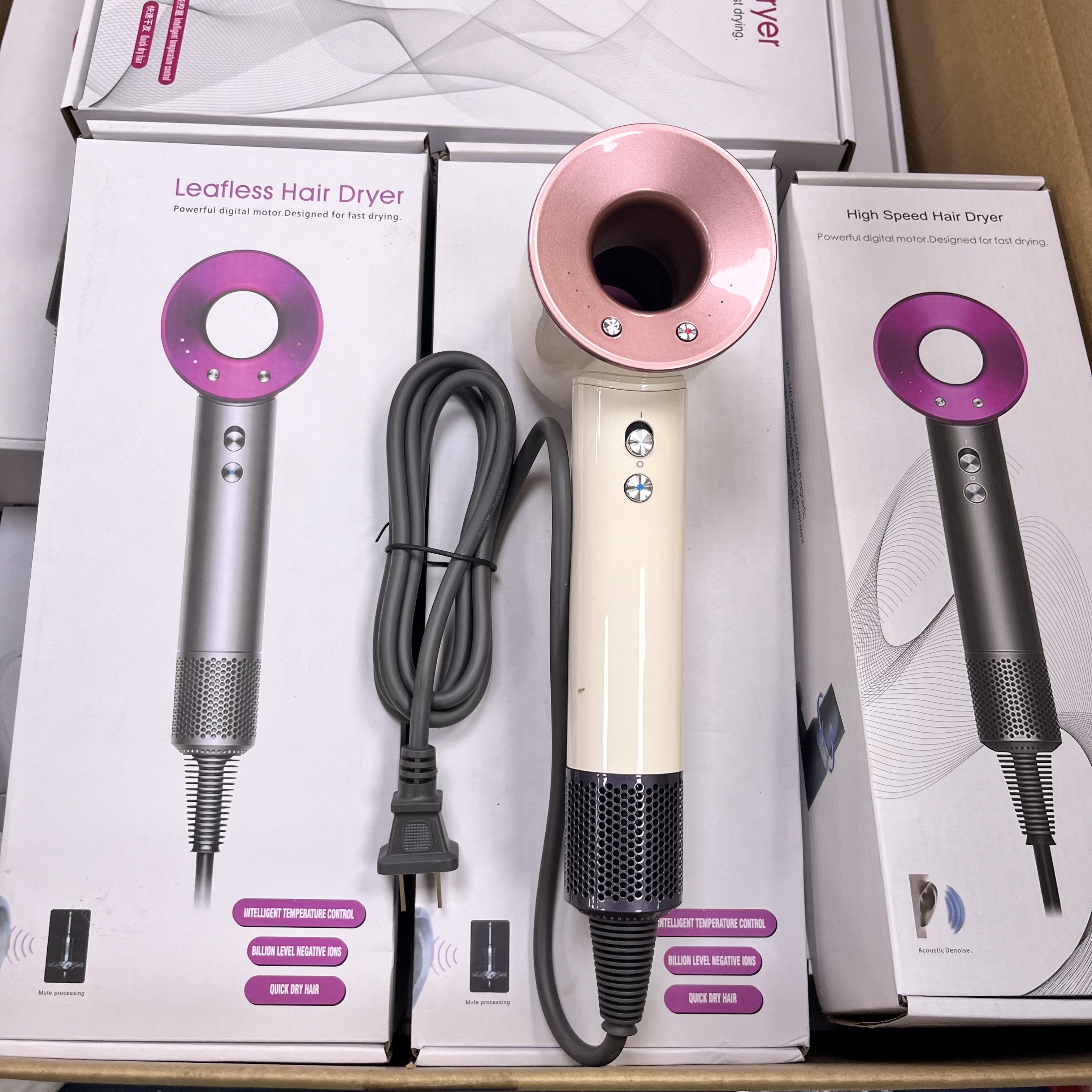 高速吹风机无叶吹风机多挡调节【颜色随机】