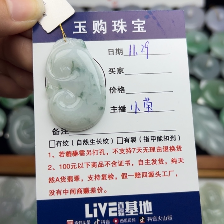 颈饰未镶嵌翡翠如意