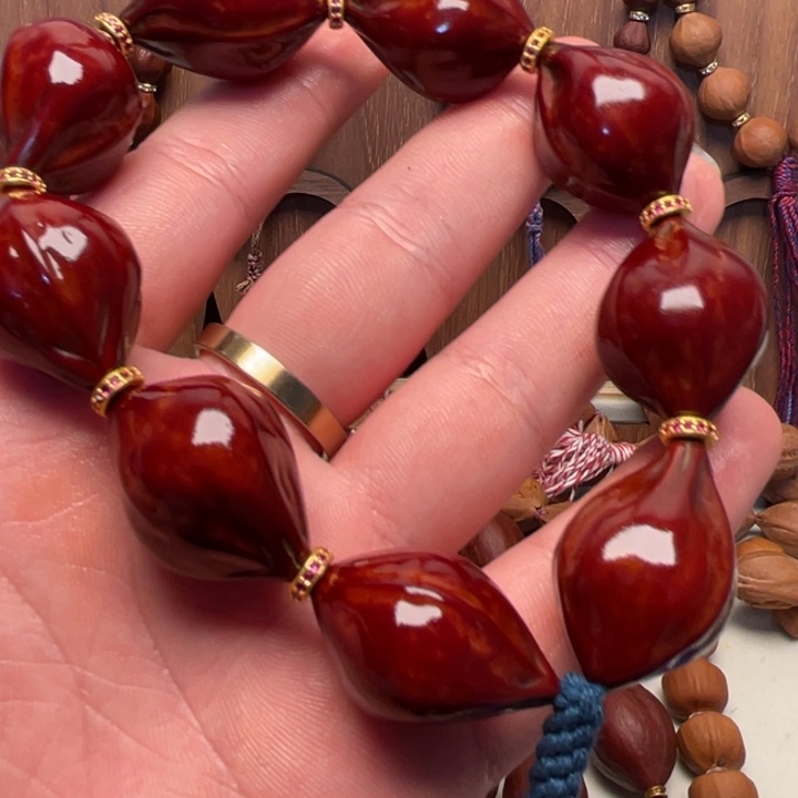 橄榄核手串/手链梅林紫皮抛光打底2.1