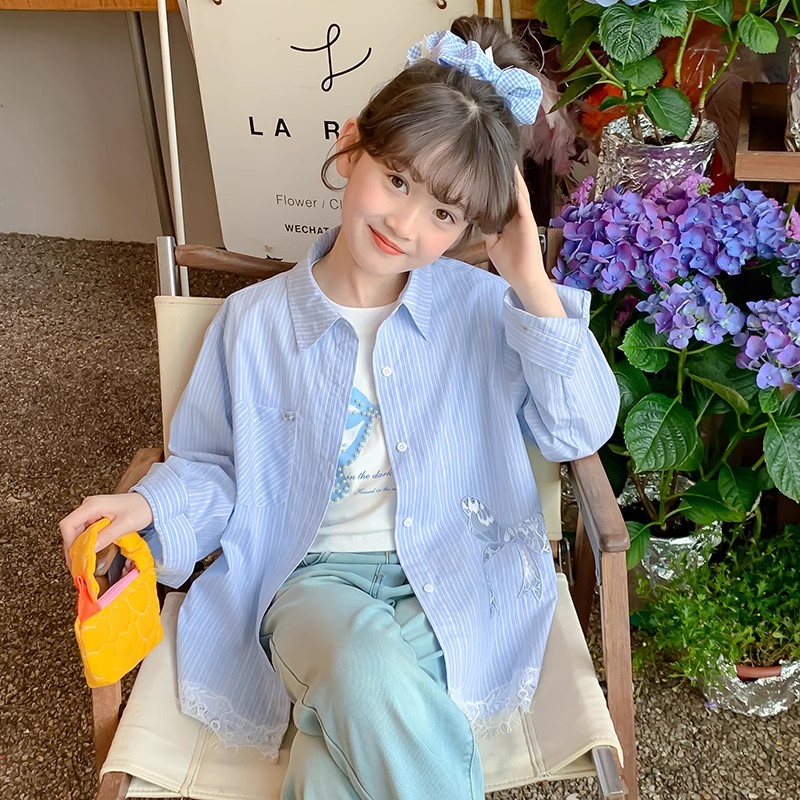 春秋新款时尚百搭高货潮流洋气网红款儿童 CS0045儿童衬衫