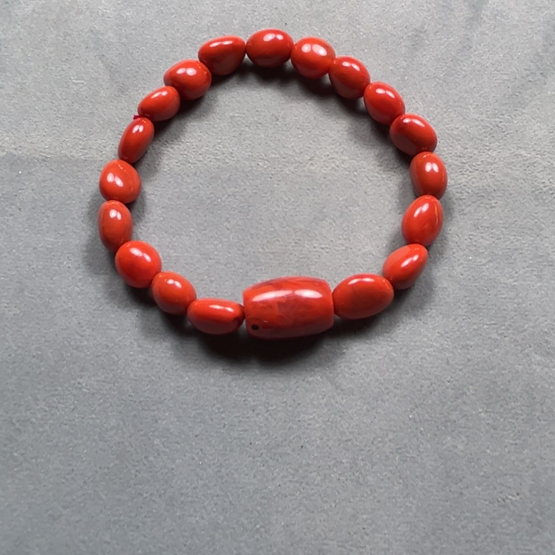 南红玛瑙手链合金平*心