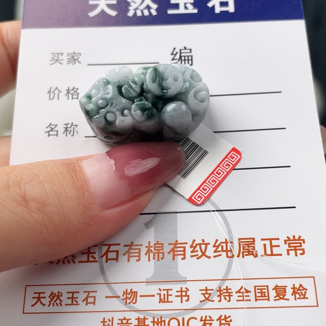 翡翠颈饰未镶嵌貔貅