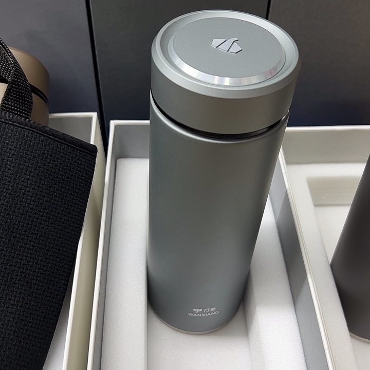 万象保温杯h122-550蓝杯套