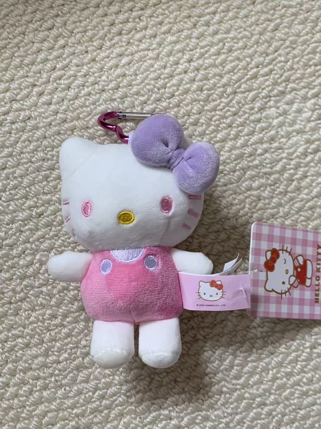 正版【原皮纯粉】正授正版HelloKitty包包玩偶挂件车载书包钥匙扣
