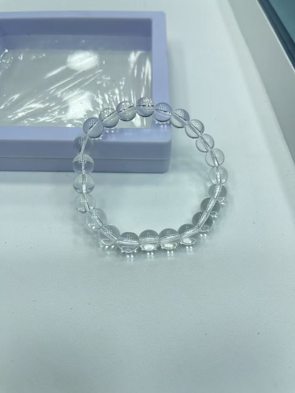 【晶来福】A058 8M单圈白色水晶手链