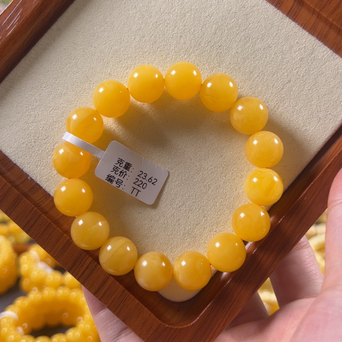 裸石蜜蜡未镶嵌13+焦皮鸡油红满蜜满蜡圆珠tt