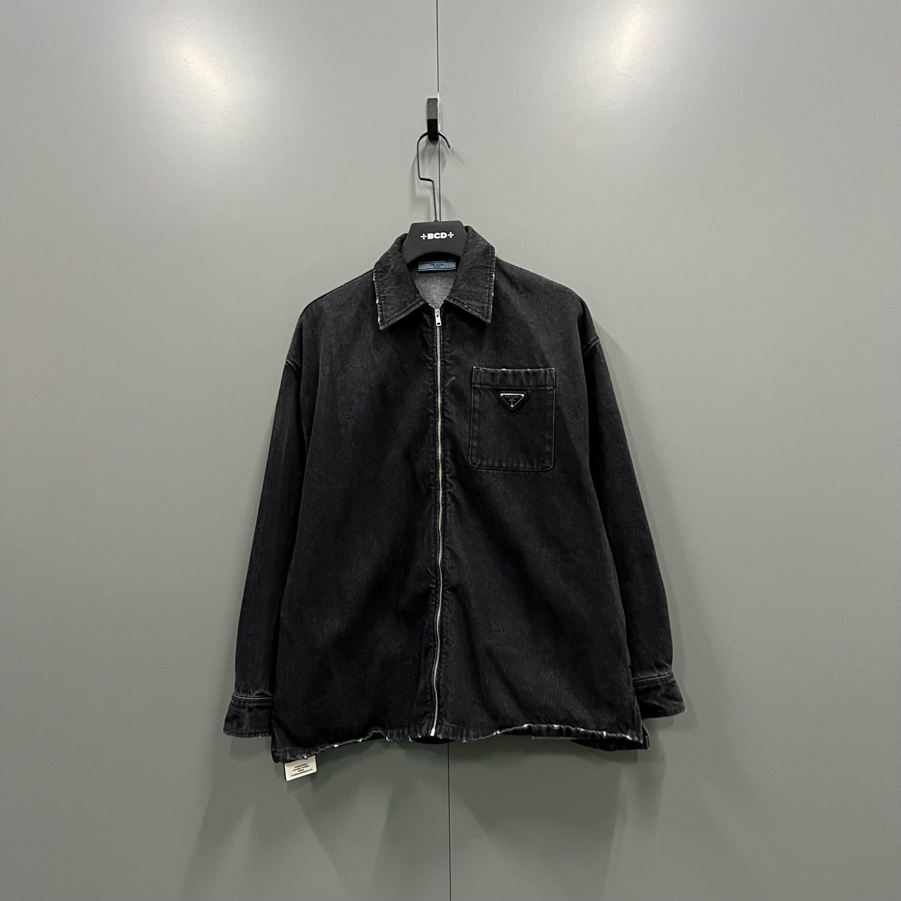 95新 Prada/普拉达 （bb）206 三角标logo牛仔衬衫 36码/吊牌