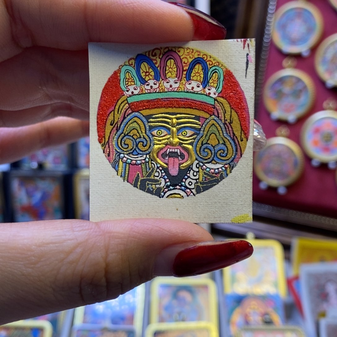 吊坠3.5尺寸扎基唐卡