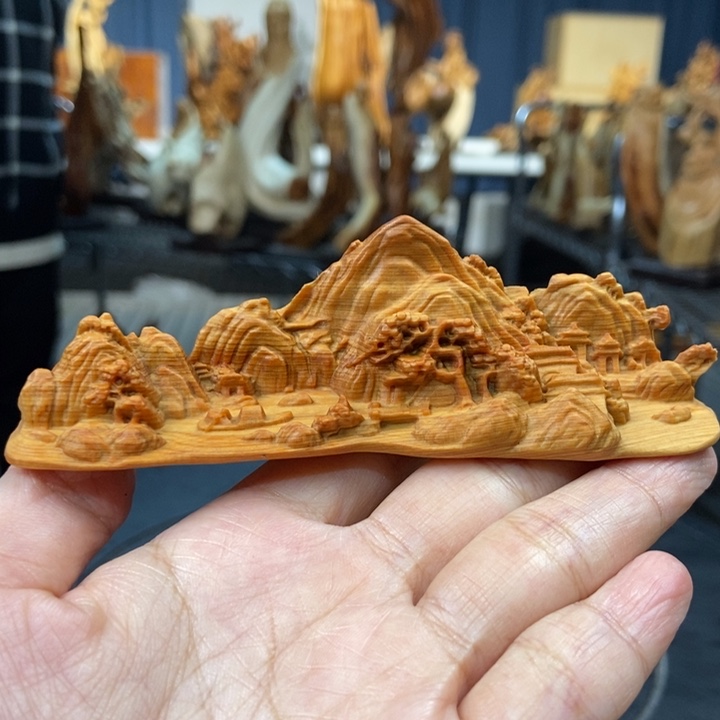 柏木（崖柏）手把件山水