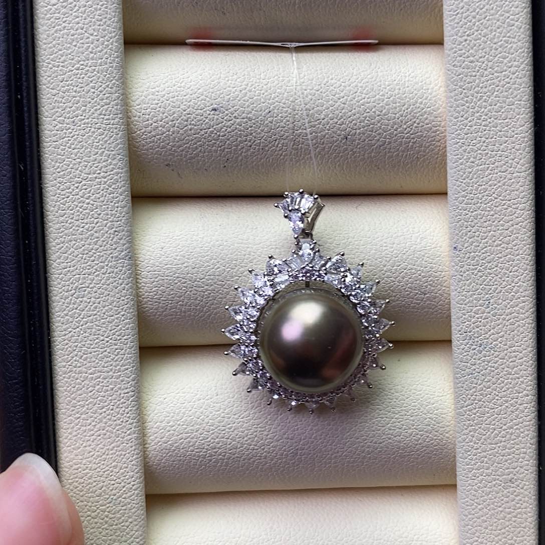 海水珍珠颈饰银S925镶嵌