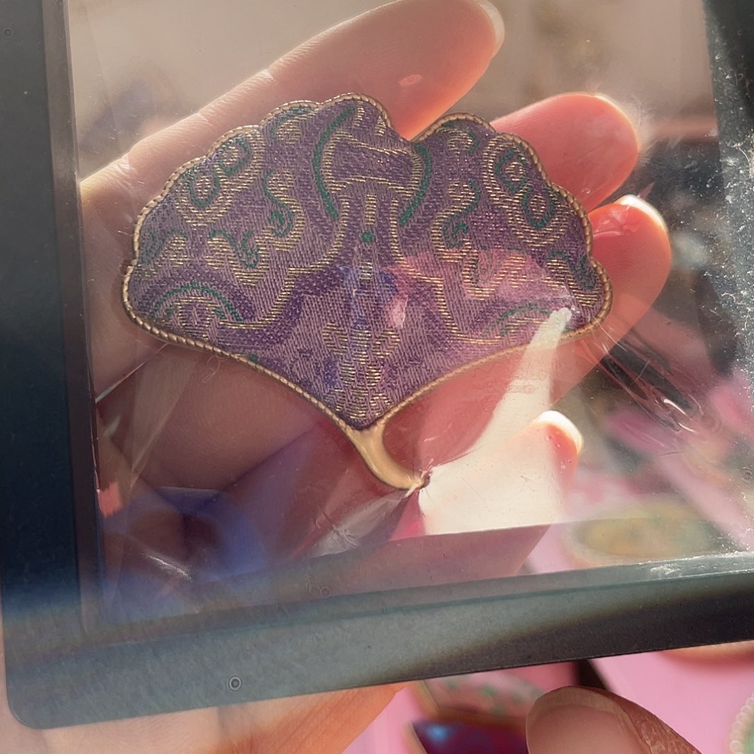 中式风格的宋锦夹子不退不换