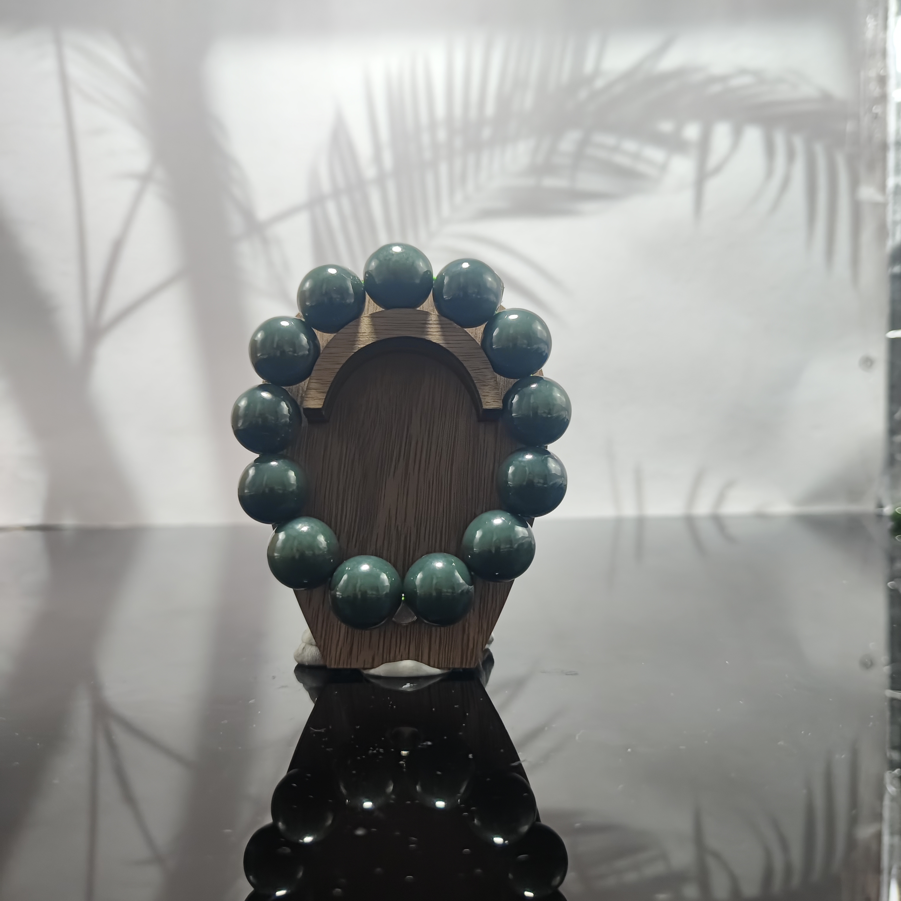 X和田玉圆珠手串（卡18）3680