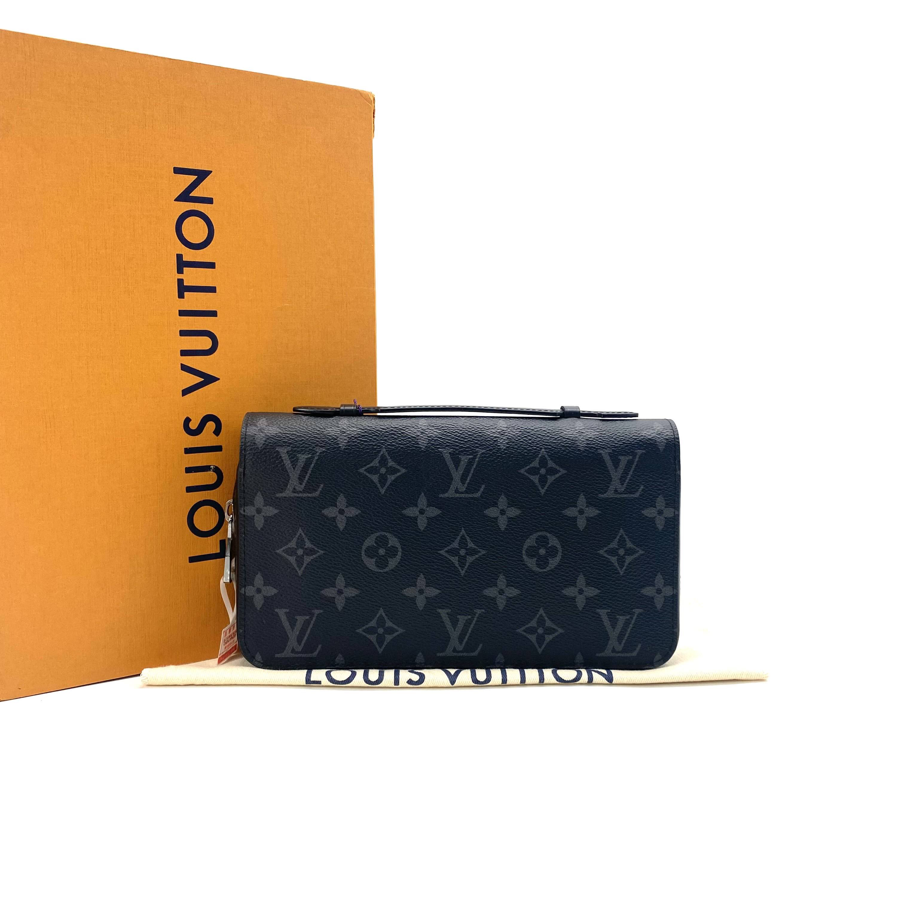 99新 LouisVuitton/路易威登 黑老花zippy xl手拿包 尺寸22/13 