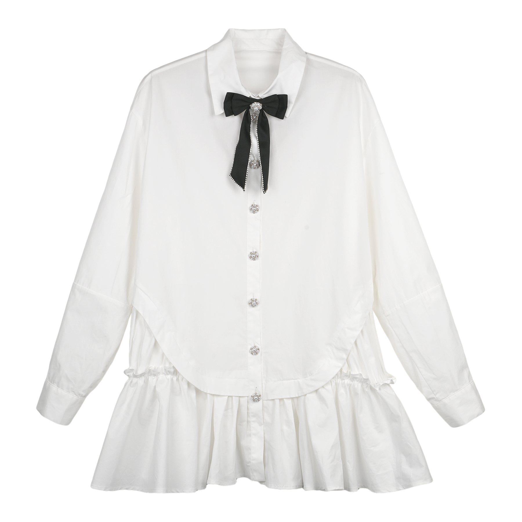 学院风法式长袖显瘦连衣裙春夏气质宽松中长款#CVC20071