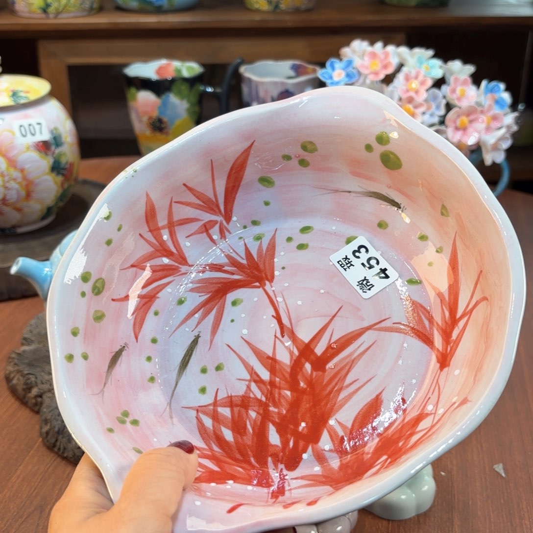 景德镇手绘高温釉下彩陶瓷茶具 