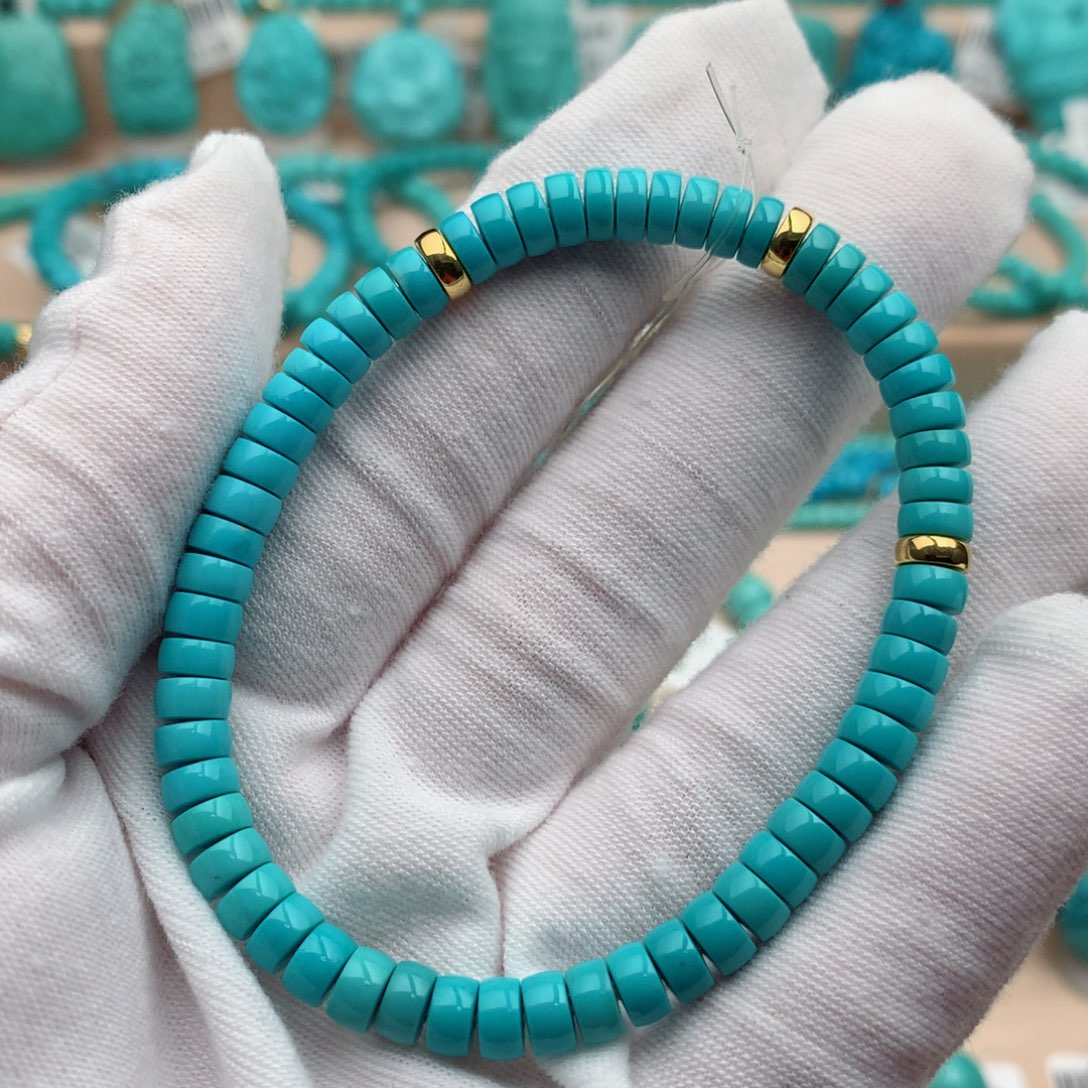 绿松石未镶嵌珠宝奇石5.5mm