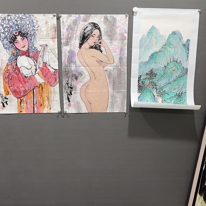 国画明窦红老师人物画作品