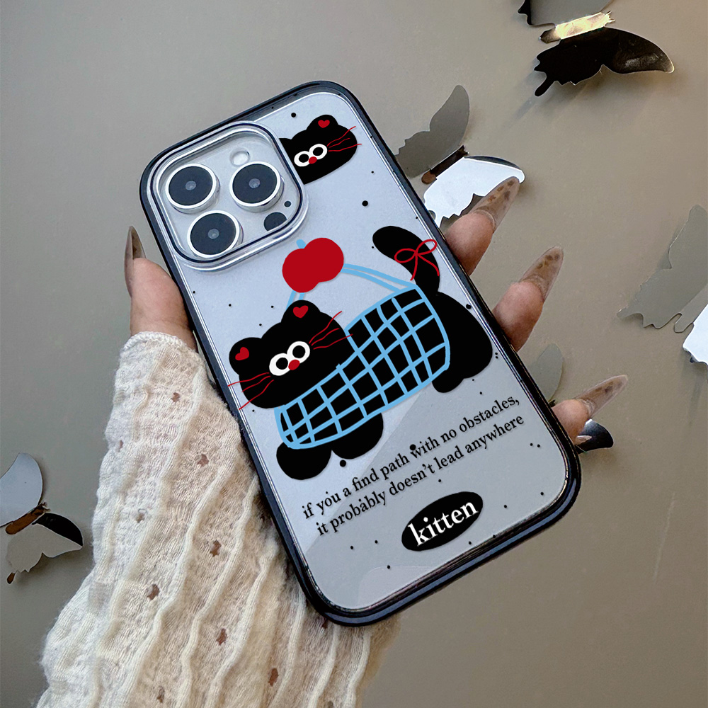 【AI键全包】网兜猫咪适用苹果16promax手机壳iphone15/17