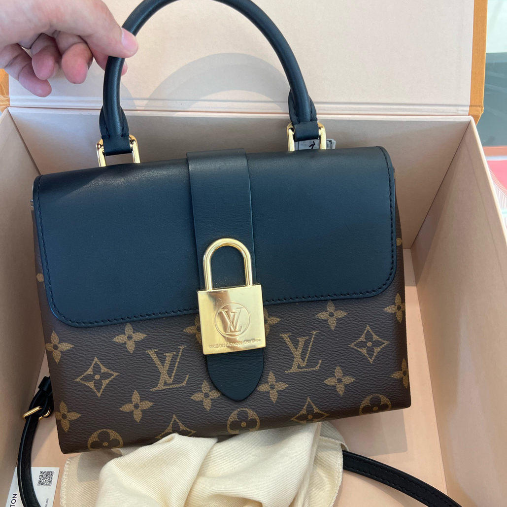 99新 LouisVuitton/路易威登 lockyBB手提包老花锁头包