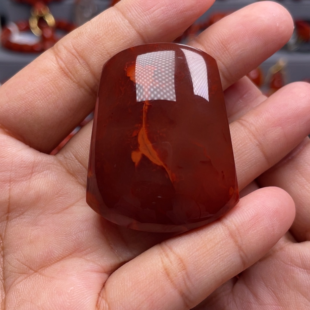 南红玛瑙未镶嵌珠宝奇石无事牌吊坠