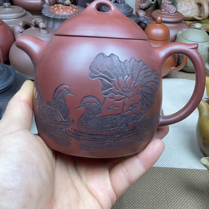 茶壶紫砂紫砂壶龙血砂秦权400cc