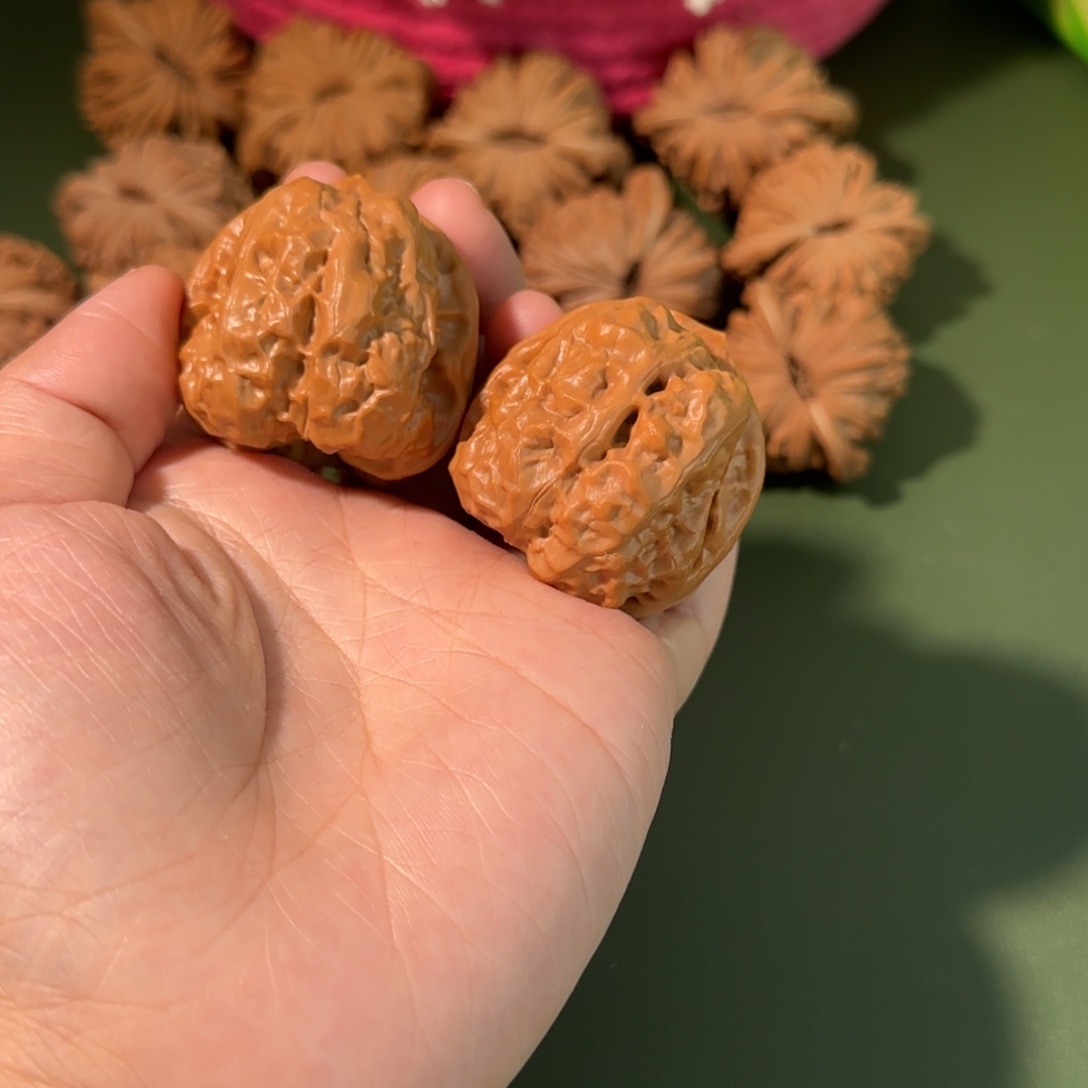 吊坠文玩核桃38已打底蛤蟆头