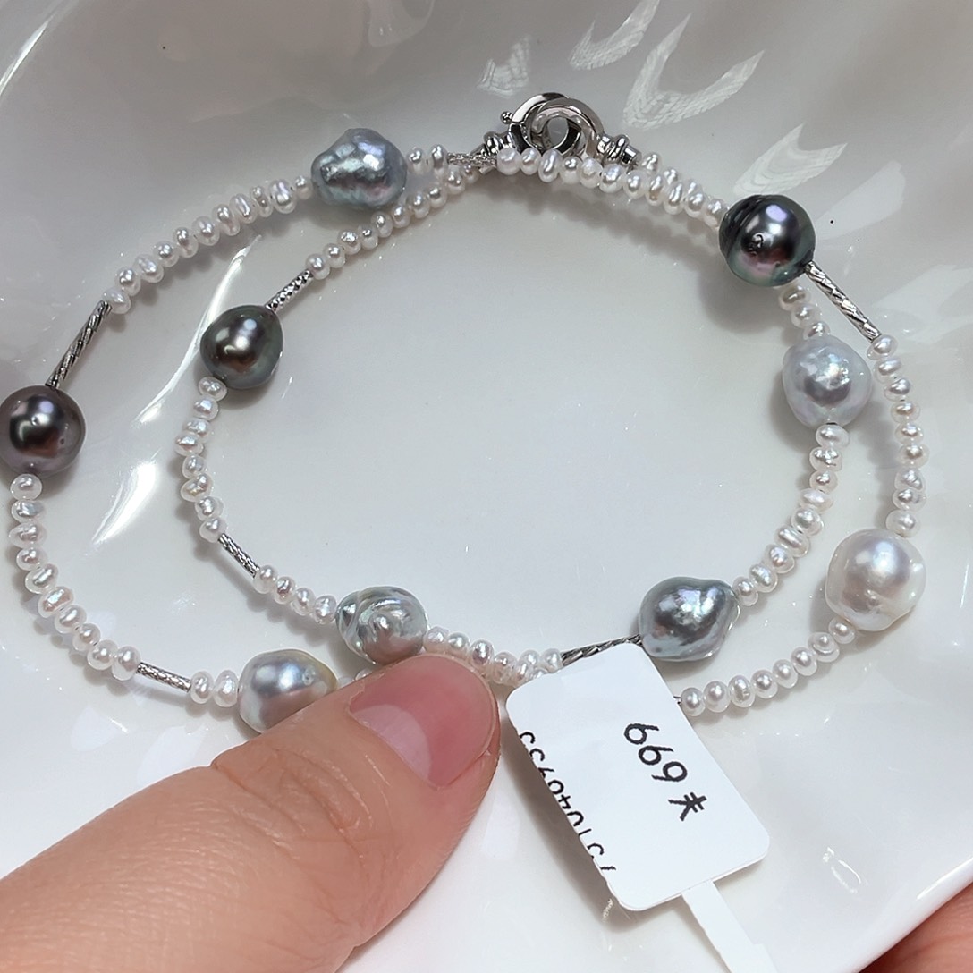 海水珍珠颈饰银S925镶嵌