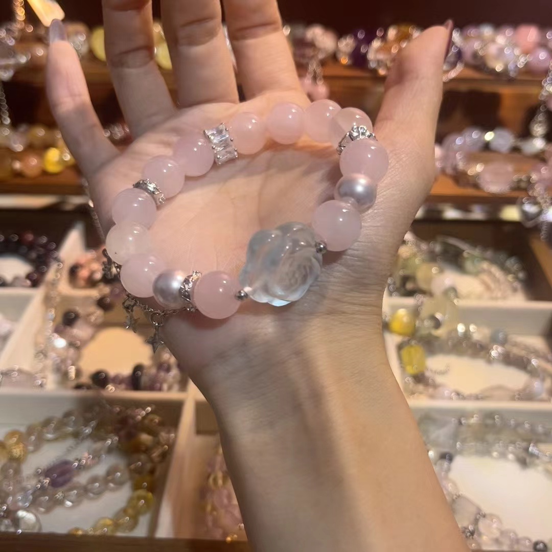 天然粉水晶轻奢，正桃花