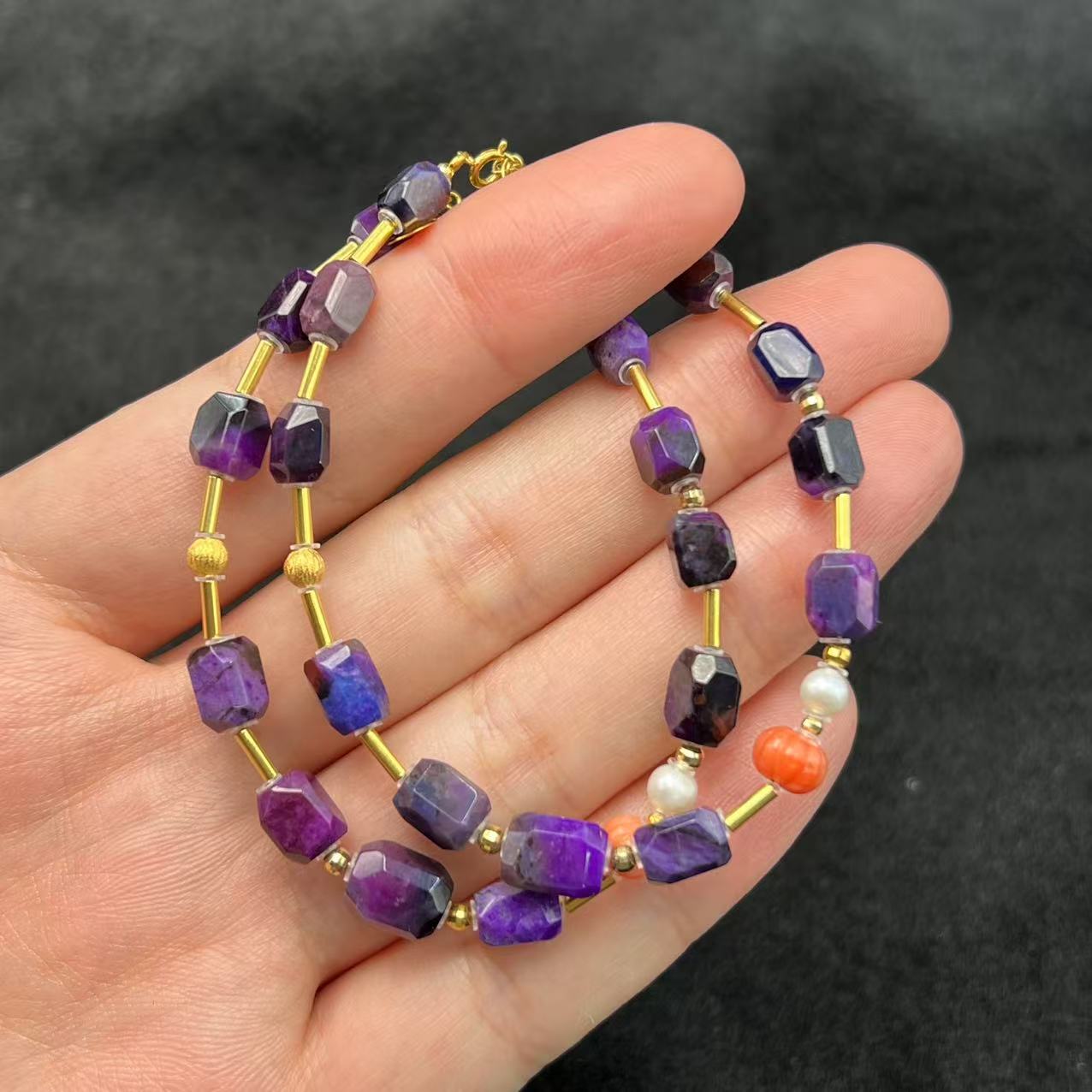 【北野珠宝】18K金天然舒俱来DIY手链-B145H-91多样性发一5mm