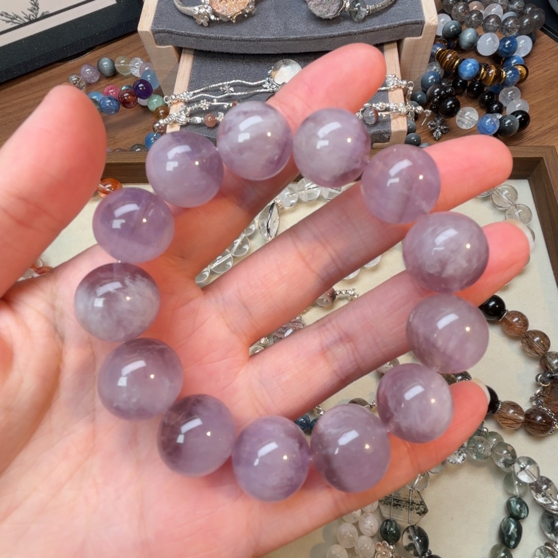 手串水晶未镶嵌天然水晶薰衣草紫水晶手串
