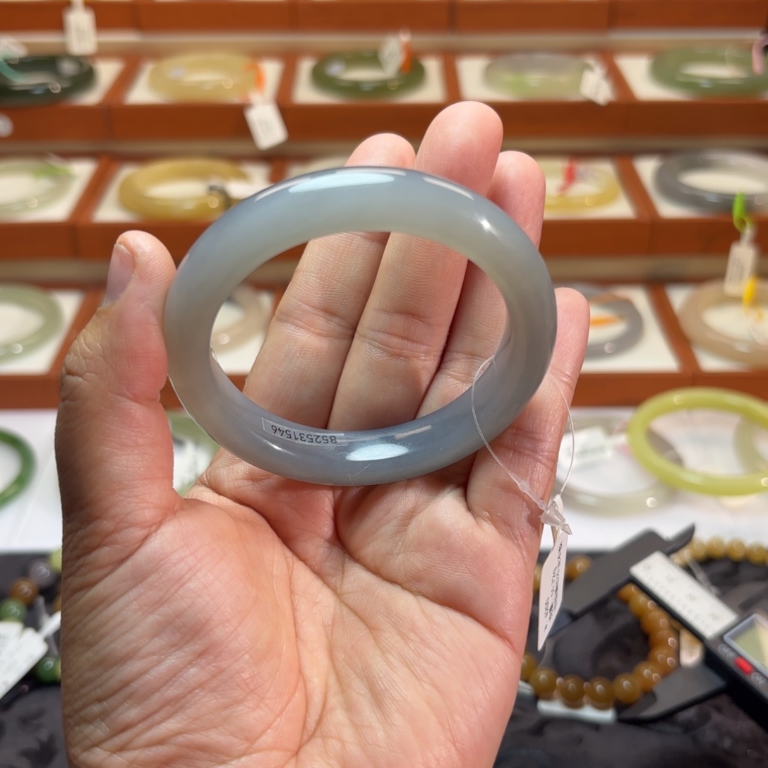 和田玉未镶嵌手镯冰紫手镯