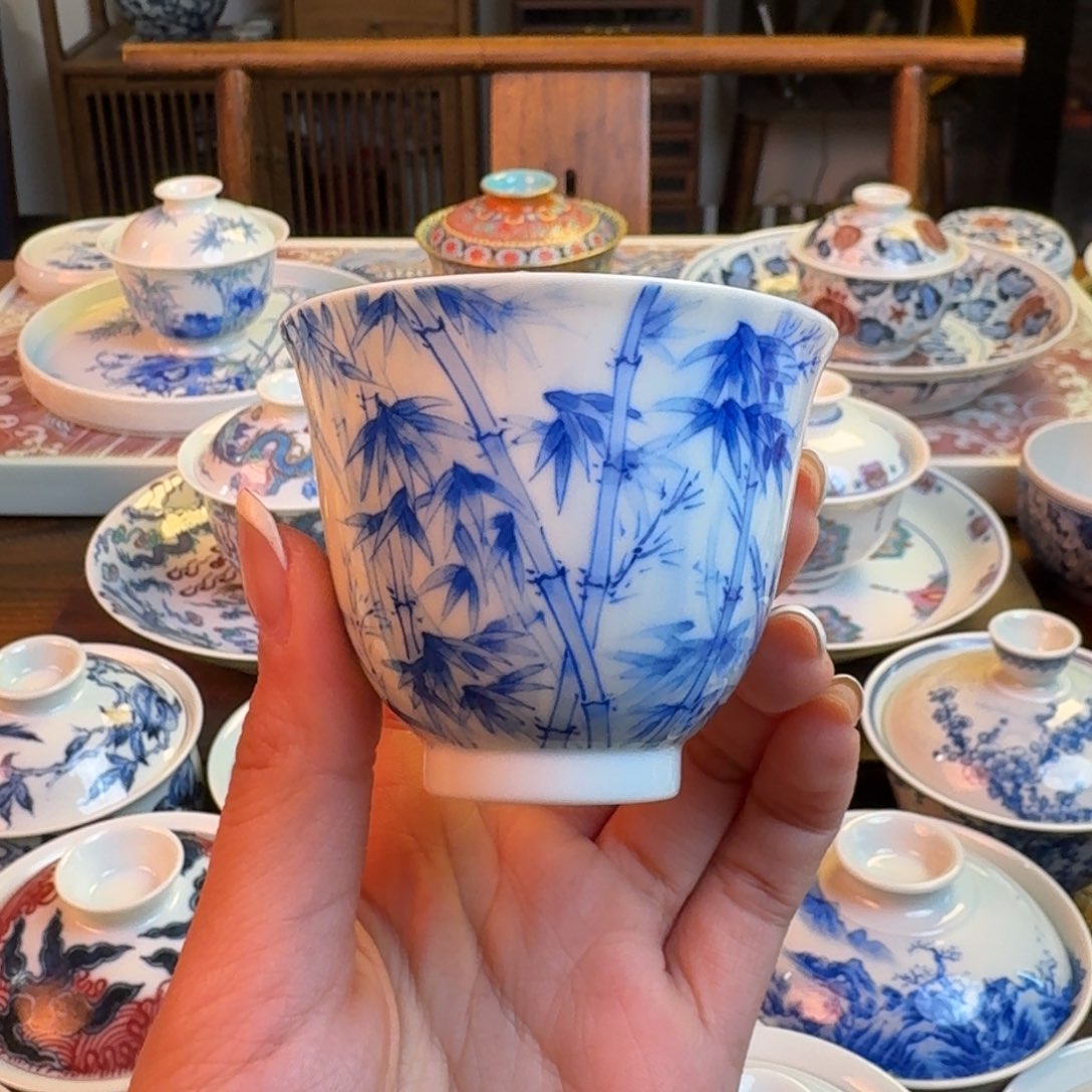 杯重工竹影杯纯手绘
