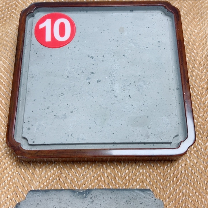 砖雕大漆金砖壶承，小干泡台19厘米，微瑕