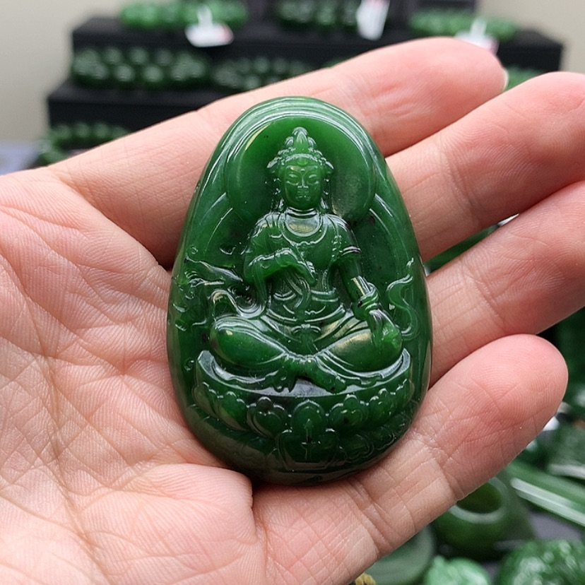 【闪购商品】和田玉（碧玉）吊坠(赠链)未镶嵌