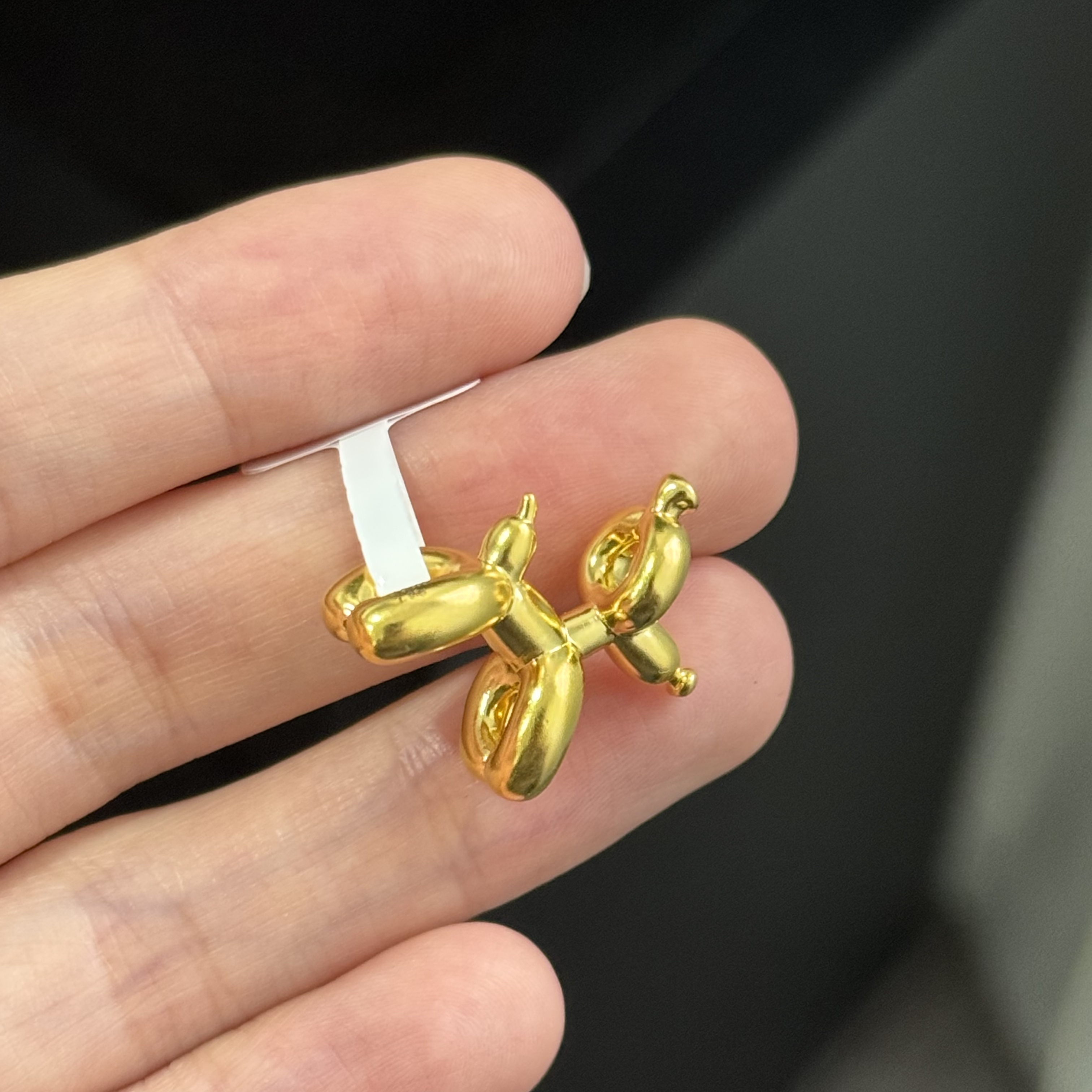 77福利-5D哑光气球狗吊坠 足金999