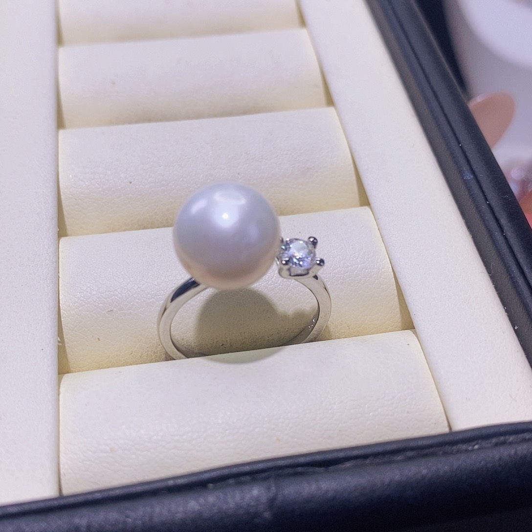 淡水珍珠戒指合金