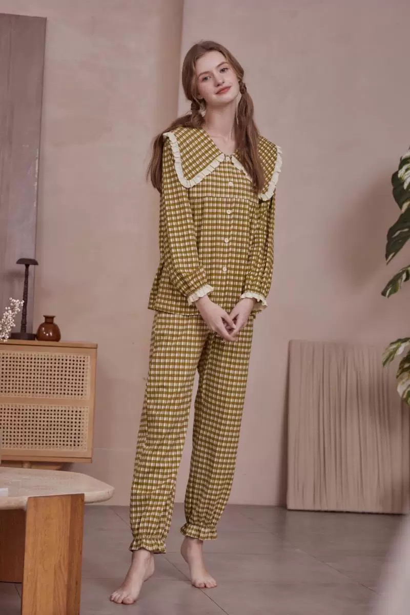 品牌睡衣女春秋家居服5360