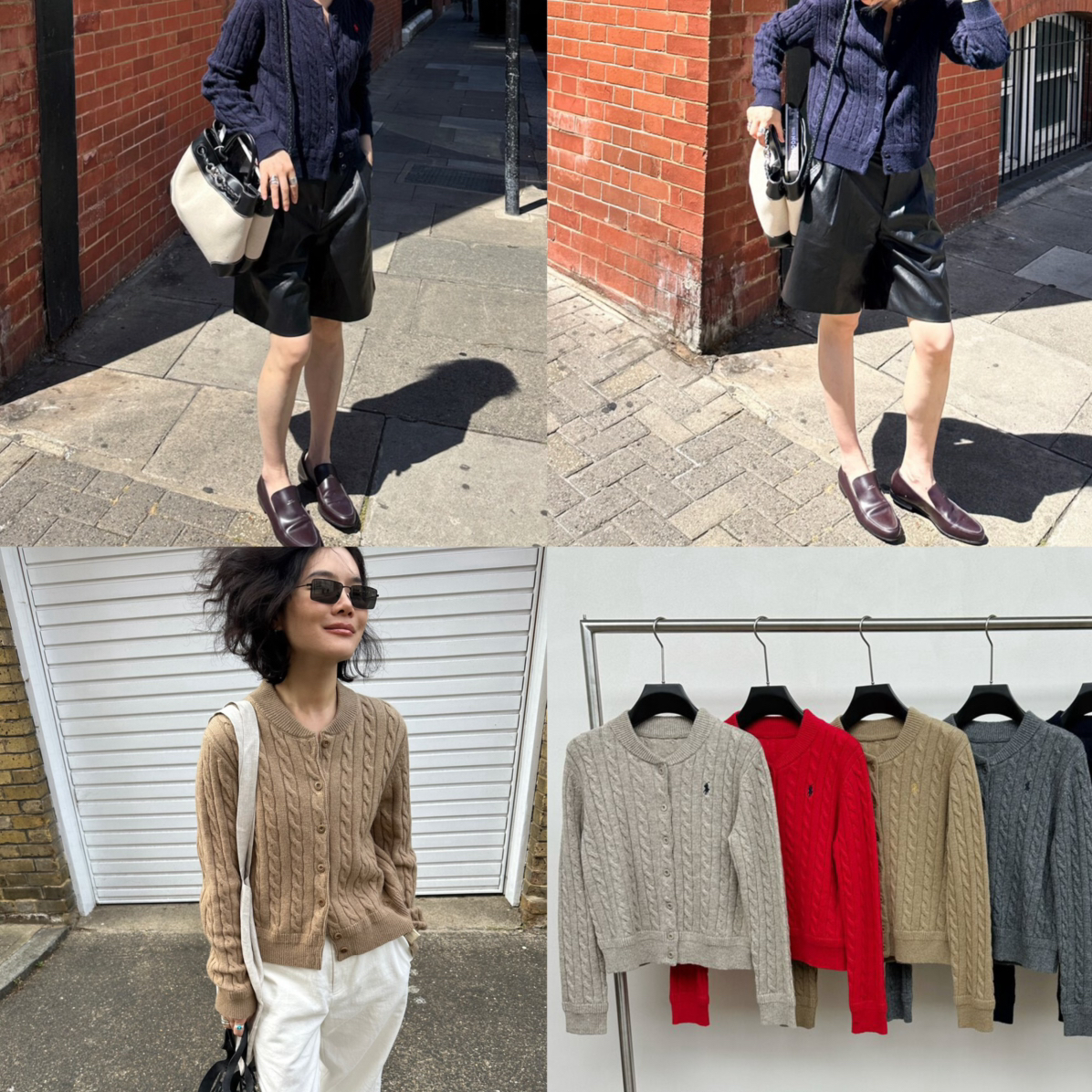 ONIVINTAGE欧尼-绣花毛织开衫保暖毛衣圆领小马刺绣短款外套针织