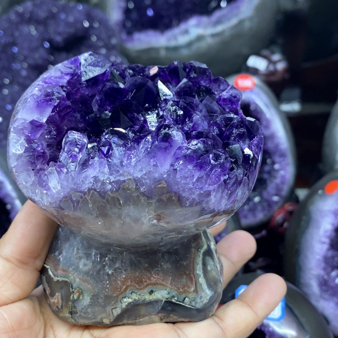 紫晶摆件未镶嵌小小