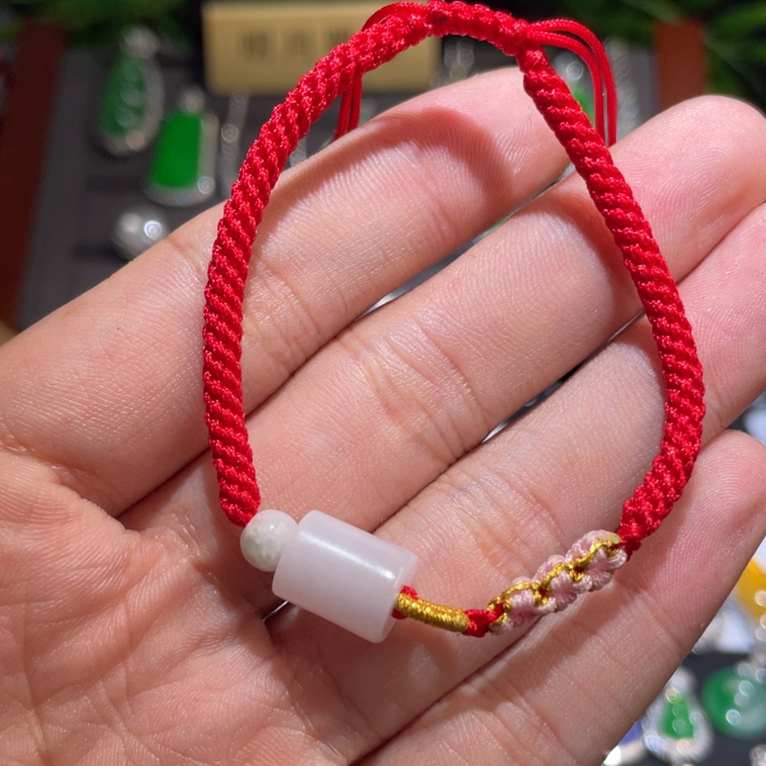 翡翠未镶嵌项链手绳