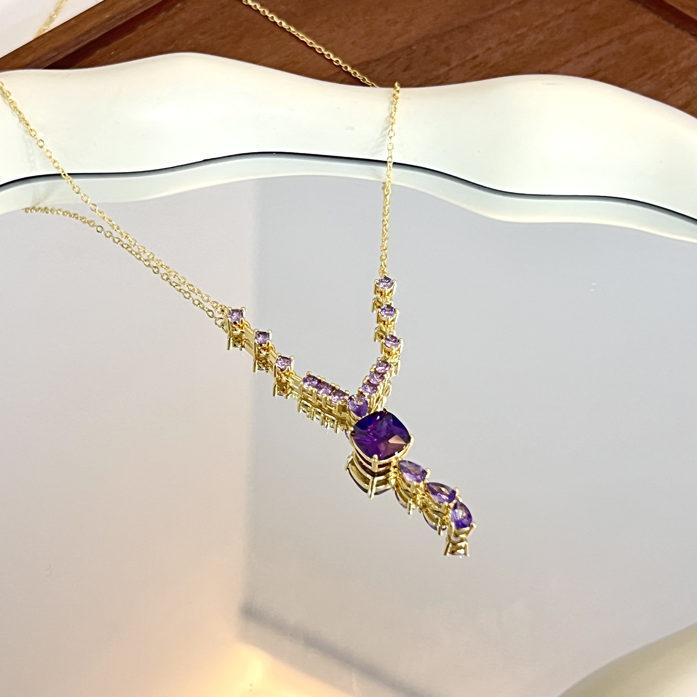 铜合金项链 〖紫色星辰〗LL1379项链多样性发一