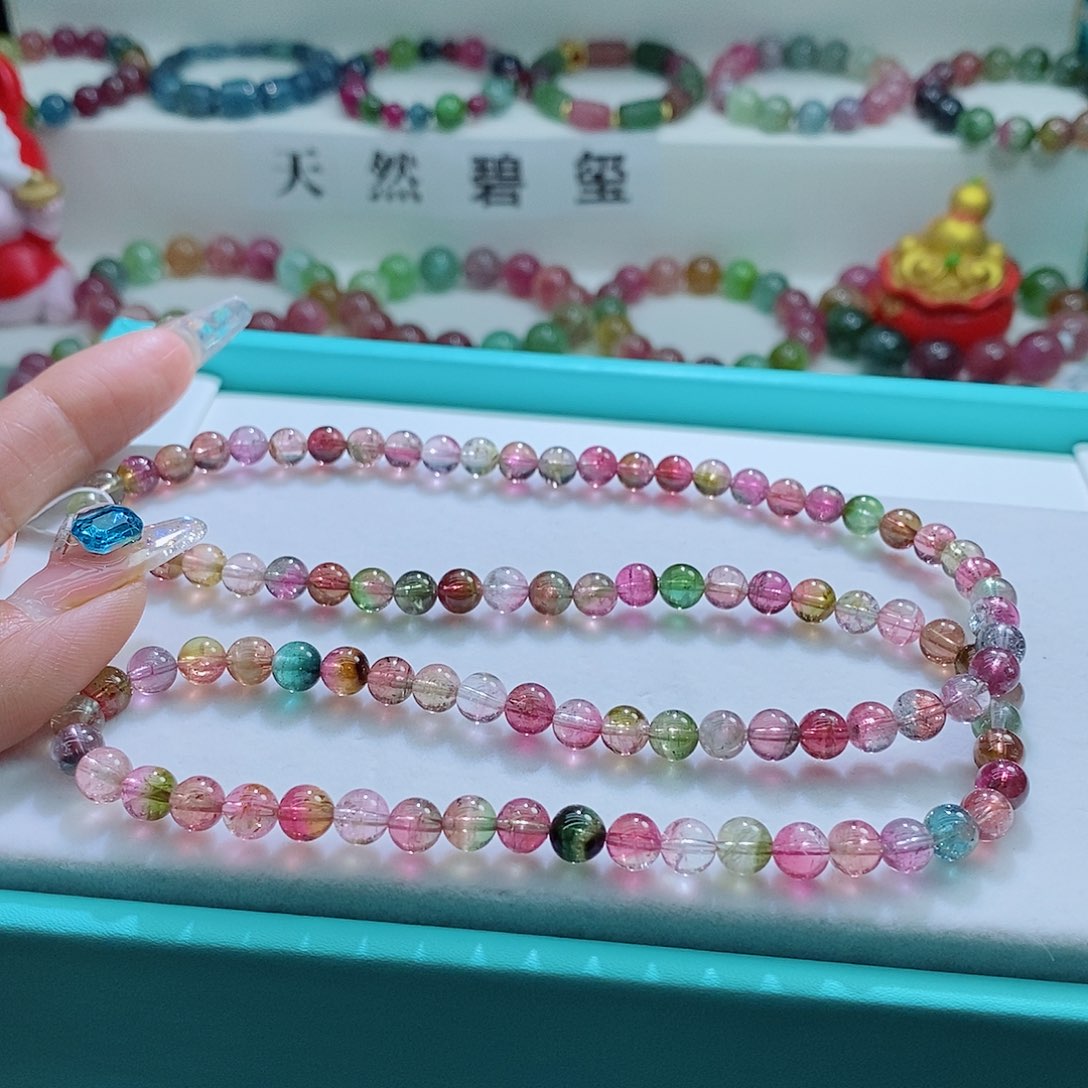 碧玺手链未镶嵌6.2mm左右