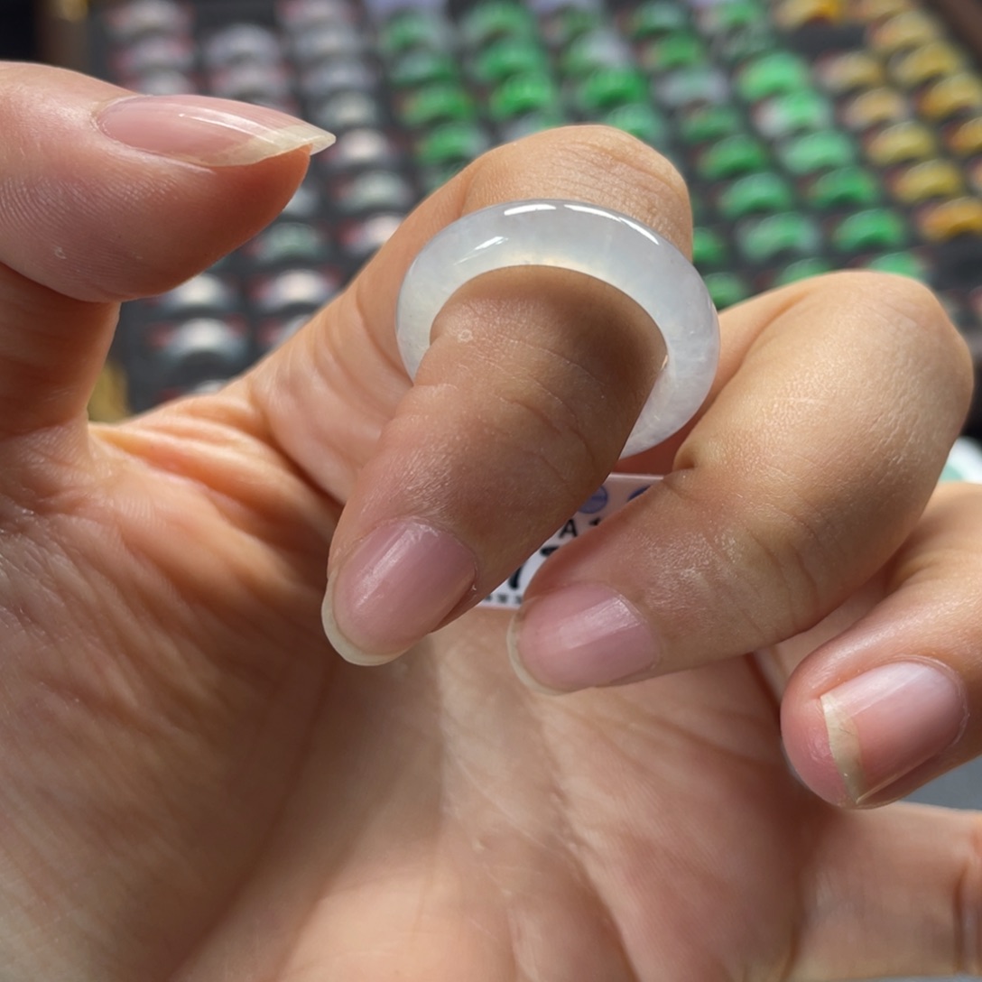 W***s翡翠未镶嵌戒指白月光14