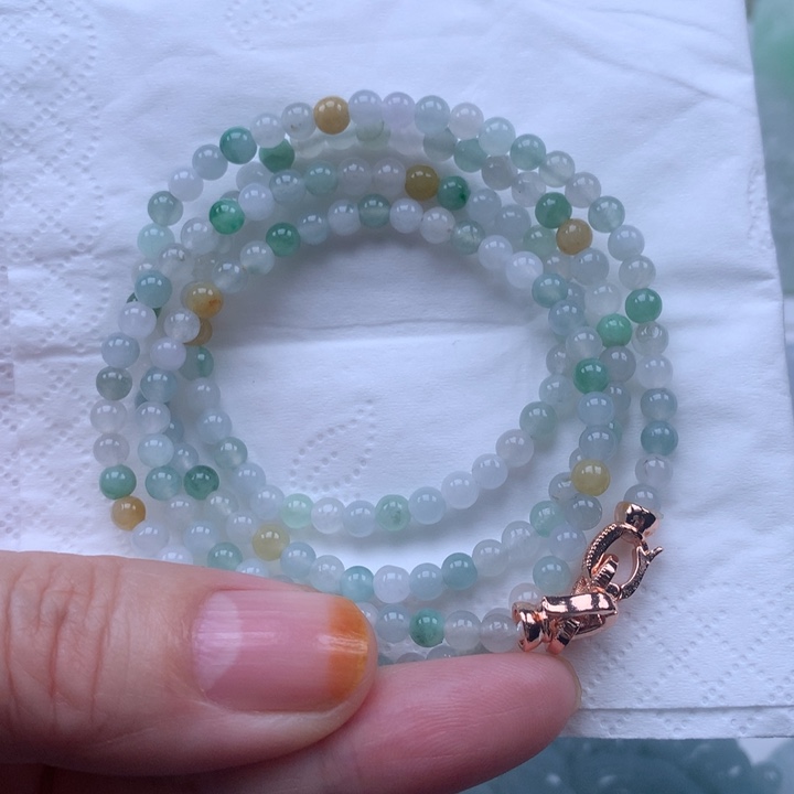 定制翡翠未镶嵌挂件多宝挂链