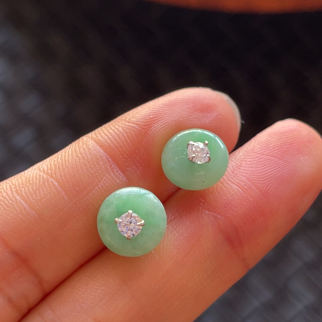 翡翠颈饰银S925镶嵌扣