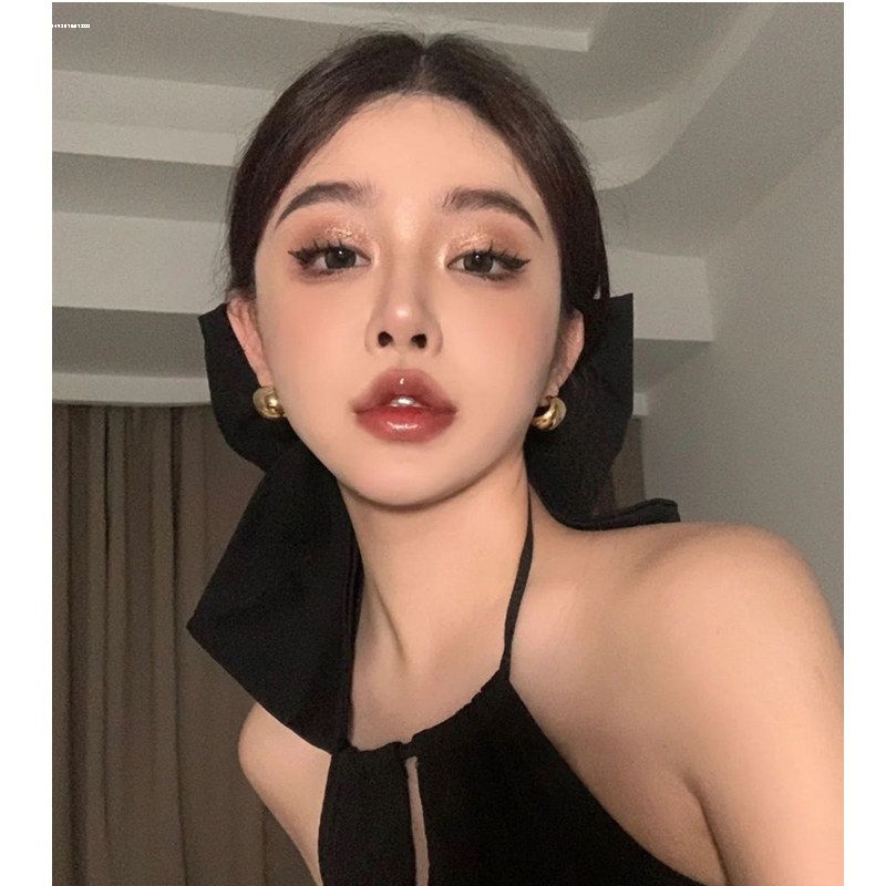 黑色超大蝴蝶结发夹女后脑勺2025年高端高级感马尾发卡子头饰发饰